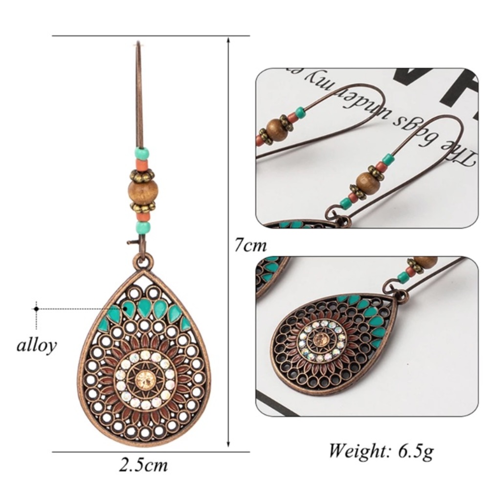 🆕 3/$15 Boho Chic Tear Drop Earrings - Picture 4 of 5